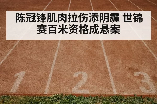 陈冠锋肌肉拉伤添阴霾 世锦赛百米资格成悬案
